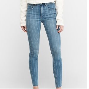 Express Striped Ankle Jeans